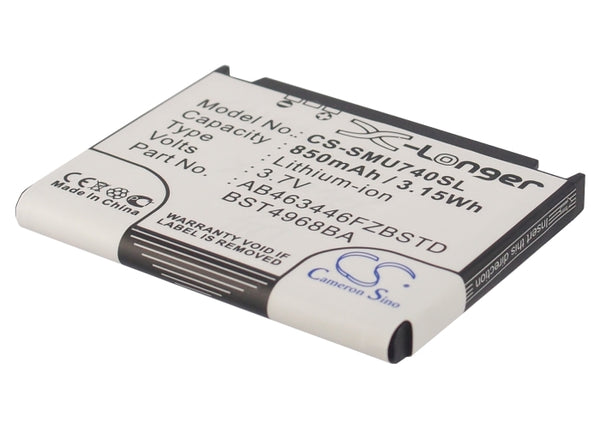 Battery for Samsung SCH-U740 SCH-U740 Alias SCH-U740PP AB463446FZ AB463446FZBSTD BST4968BA