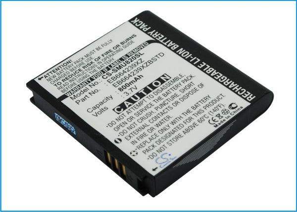 Battery for Samsung Reality U820 SCH-U820 EB664239XZ EB664239XZBSTD