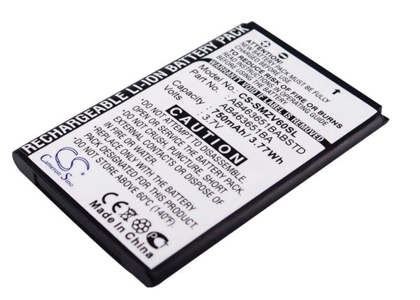 Battery for Samsung Katalyst T739 SGH-A637 SGH-A697 SGH-C3060 SGH-J800 SGH-L700 SGH-M7600 SGH-P260 SGH-R450 SGH-R450 Katalyst SGH-S390G SGH-S5600 AB463651BA AB463651BABSTD AB463651BE AB46365UG