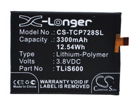 Battery for Alcatel One Touch Flash Plus OT-7054 OT-7054T TLiS600