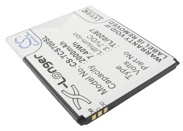 Battery for TCL J620 S700T TLi020B2 TLi020D2 TLi020E1 TLi020E7 TLi020JD