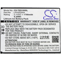 Battery for TELEFUNKEN Selfie TS1 LP435255A