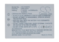 Battery for Toshiba Gigashot GSC-R30 Gigashot GSC-R30AU Gigashot GSC-R60 Gigashot GSC-R60AU BSC-BT5 GSC-BT5