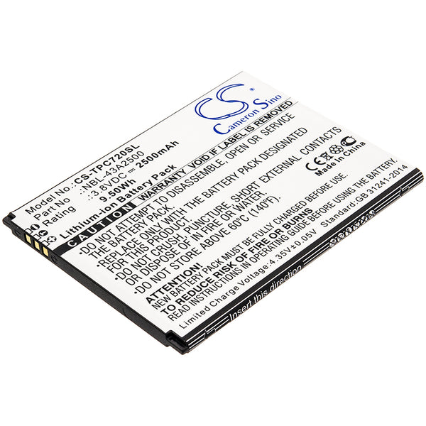 Battery for Neffos C7s TP7051A TP7051C NBL-43A2500
