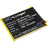 Battery for TP-Link Neffos X1 Max Neffos X1 Max Dual SIM Neffos X1 Max Dual SIM LTE AM TP903A NBL-35A3000