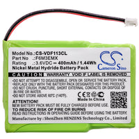Battery for Vodafone Phonefax 2395 WP-1130 WP-1233SMS WP-12SMS WP-2233SMS F6M3EMX