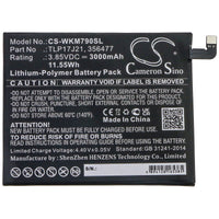 Battery for Wiko M1790 View XL 356477 TLP17J21