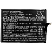 Battery for Wiko P6901 Wim Lite 455471 TLP17G18