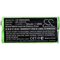 Battery for Waterpik Sensonic Plus SR-3000 Sensonic Plus SR-3000E BK-4MCCE