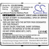 Battery for Zebra EC50 EC55 BT-0000424A BT-000424 BT-000424-08