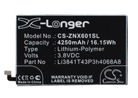 Battery for ZTE Nubia X6 NX601J Li3841T43P3h4068A8