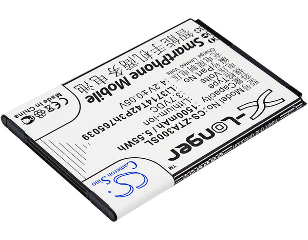 Battery for ZTE AF3 AF5 Blade A3 Blade A5 Blade C341 T220 T221 T230 Li3714T42P3h765039