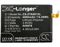 Battery for ZTE BA601 Blade A601 545978 ICP51/59/78SA