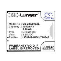 Battery for ZTE 602ZT A521 BA520 BA603 Blade A520 Blade A520C Blade A520C Dual SIM Blade A520C Dual SIM LTE Blade A521 Blade A603 Blade E02 Li3824T44P4H716043