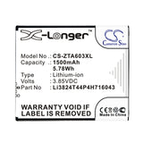 Battery for ZTE 602ZT A521 BA520 BA603 Blade A520 Blade A520C Blade A520C Dual SIM Blade A520C Dual SIM LTE Blade A521 Blade A603 Blade E02 Li3824T44P4H716043