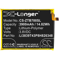 Battery for ZTE A7010 Blade A7 2020 Blade A7s EA72020 Li3839T43P8H826348