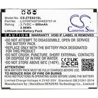 Battery for ZTE E821 Li3709T42P3H483757-H