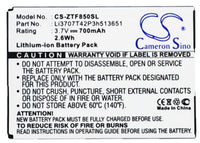 Battery for ZTE F252 F256 F850 F851 Li3707T42P3h513651