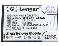Battery for ZTE Blade L2 Plus Blade L370 Li3820T43P3h785440