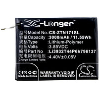 Battery for ZTE Nubia Z17 Mini Nubia Z17 Mini Standard Editio Nubia Z17 Mini Standard Editio NX569H NX569J Li3932T44P6h796137