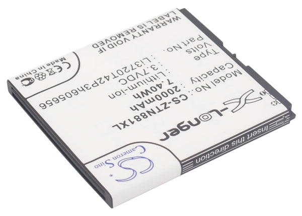 Battery for ZTE Blade G2 N881F U819 V965 Li3720T42P3h605656