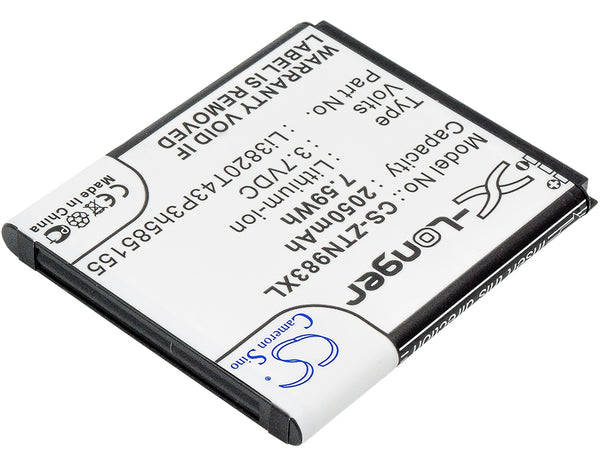 Battery for ZTE N983 SOLAR U960E Z795G Li3820T42P3h585155