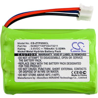 Battery for ZTE WP650 WP850 Ni3607T30P3S473211