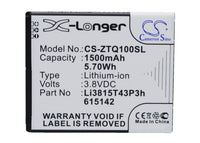 Battery for ZTE Blade Q Mini NTZEZ667G3P4P Prelude 2 Whirl 2 Whirl II Z667 Z667G Z667T Zinger Li3815T43P3h615142 Li3815T43P3h615142-I