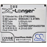 Battery for ZTE R239 Li3706T42P3h453756