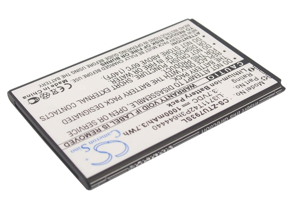 Battery for ZTE U793 Li3711T42P3h644440
