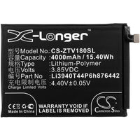 Battery for ZTE Nubia V18 NX612 NX612j Li3940T44P6h876442