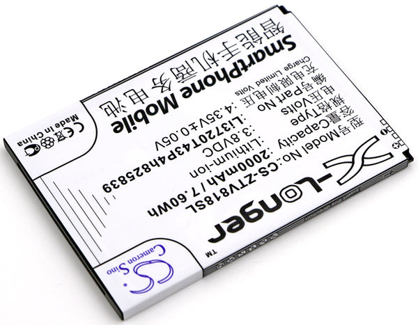 Battery for ZTE Blade Q Maxi Li3720T43P4h825839