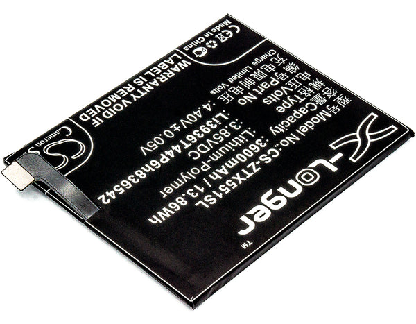 Battery for ZTE Nubia M2 Nubia M2 Dual SIM Nubia M2 Dual SIM TD-LTE NX551J Li3936T44P6h836542