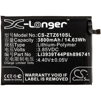 Battery for ZTE Blade Max View Blade Max View LTE Z610DL Li3939T44P8h896741