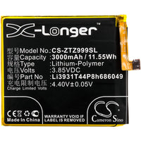 Battery for ZTE Axon M Axon M LTE-A Multy Z-01K Z999 Li3931T44P8h686049